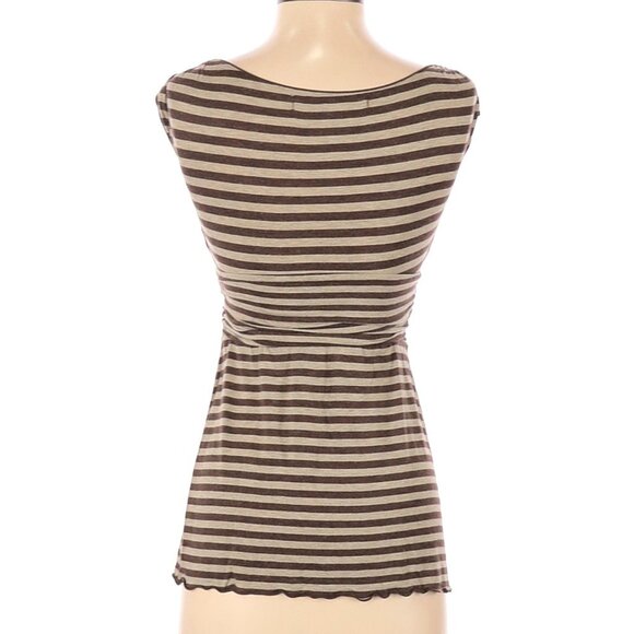 Max Studio Knotted Twist Front Stripe Tank Top XS - Picture 2 of 3